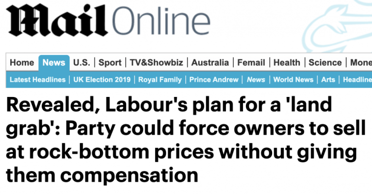 Daily Mail land grab labour